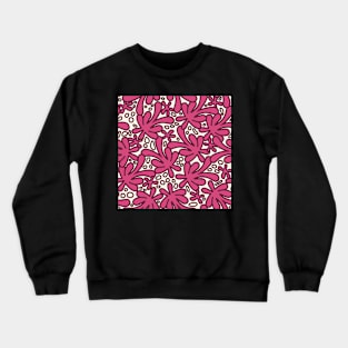 Modern abstract Matisse inspired design in beautiful dusky pink and burgundy on a off white background Crewneck Sweatshirt